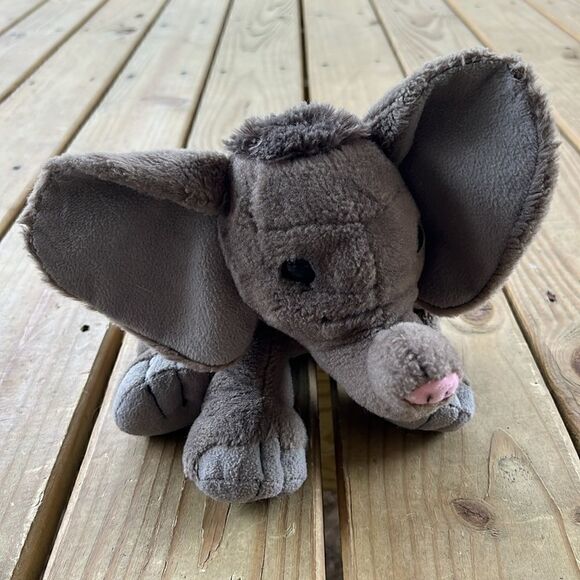 Wild Republicans Gray Dumbo Elephant Zoo 10” Plush Stuffed Animal Sitting - Picture 8 of 8